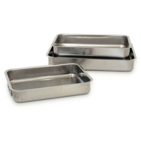 Bandeja para asar rectangular de acero inoxidable 30 x 21 cm Gnalì
