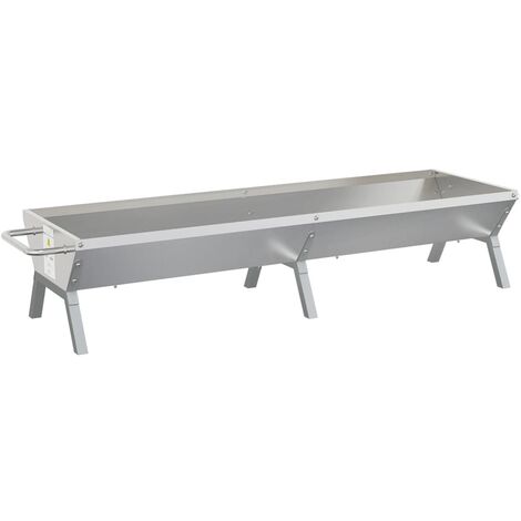 Bandeja para barbacoa acero inoxidable plateado 158x42x31 cm vidaXL