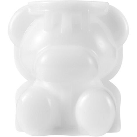 Bandeja para cubitos de hielo con forma de oso en 3D - Juego de 4 bandejas de silicona para cubitos de hielo - Molde para fondant y resina con forma de osito de peluche
