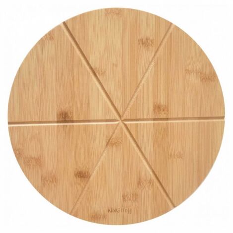BANDEJA PARA PIZZA TABLA DE MADERA 35cm KINGHOFF KH-1565