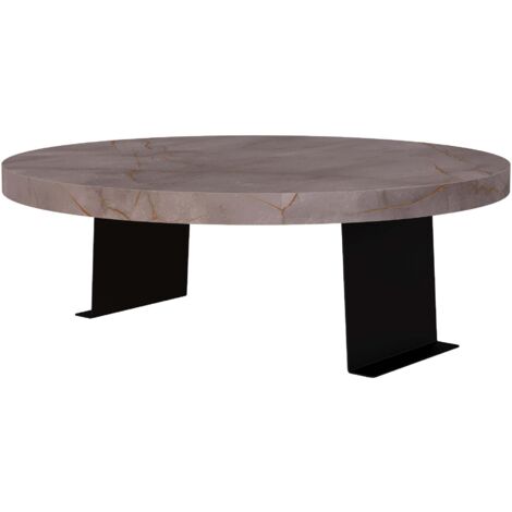 Bandeja para reposabrazos de sofá 34 cm de diámetro efecto mármol gris 030010276