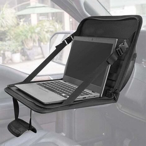 Bandeja para volante de coche KZQ, mesa para portátil con portavasos, organizador para coche, bandeja plegable ajustable para comedor, compatible con la mayoría de vehículos