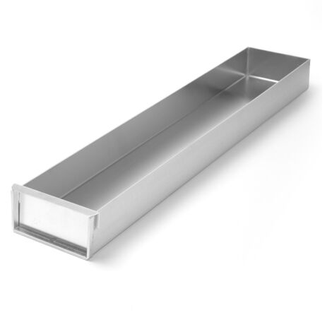 Bandeja rectangular de aluminio para dulces, cerrada, 580x100x(H)50mm Hendi 689851