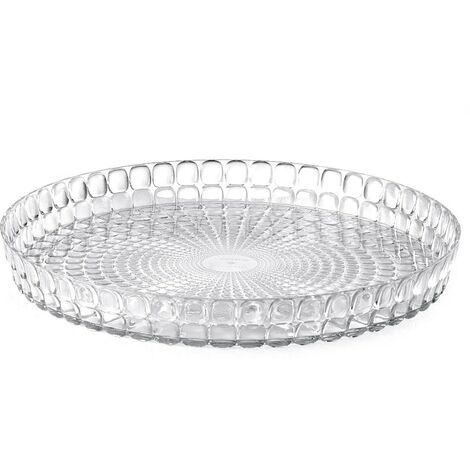 BANDEJA REDONDA TIFFANY TRANSPARENTE