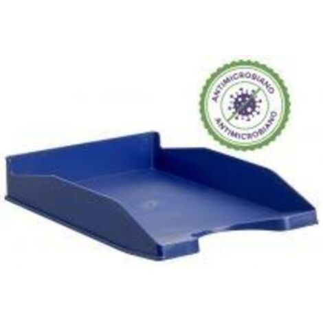 Bandeja sobremesa archivo 2000 antimicrobiana sanitized plastico azul apilable 3 posiciones para formatos din