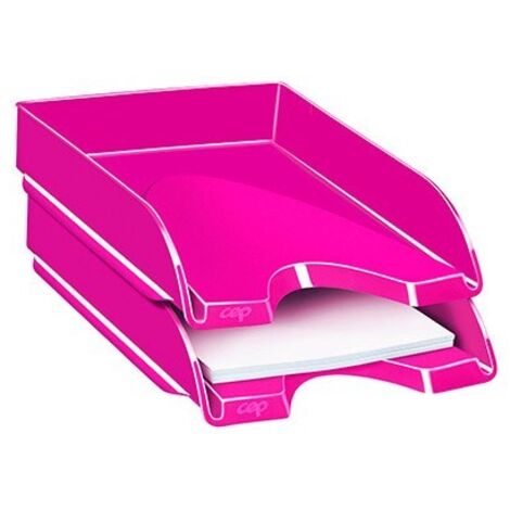 Bandeja sobremesa cep plastico rosa 257x348x66 mm