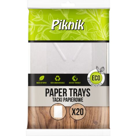Bandejas rectangulares de papel para picnic