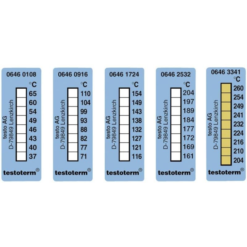 Testo - term Bandelette de mesure de température 116 à 154 °c Contenu10 pc(s)