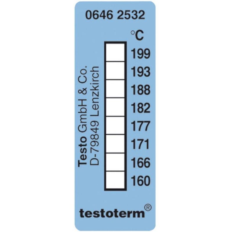 Term Bandelette de mesure de température 161 à 204 °c Contenu10 pc(s) - Testo