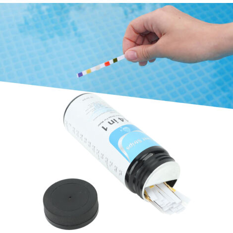 Bandelette de Test d’Aquarium en Plastique – 50 Bandelettes pour Analyse d’eau Potable, Piscine, Spa – PH et Paramètres Clés