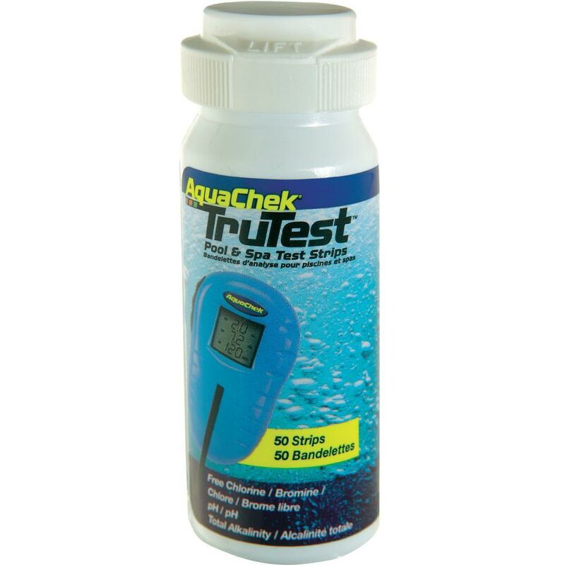 Aquachek - Recharge 50 bandelettes pour lecteur digital d'analyse piscine TruTest