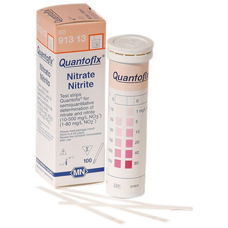 Bandelettes de mesure des nitrates pour analyse de l'eau de piscine – 100 tests – Échelons de 0 à 500 mg/l – Faciles à utiliser – Macherey-Nagel