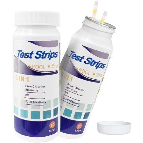 Bandelettes de test PH pour analyse de l'eau, bandelettes de test pour eau de piscine/spa, bandelettes de test pour une mesure parfaite de la qualité de votre eau