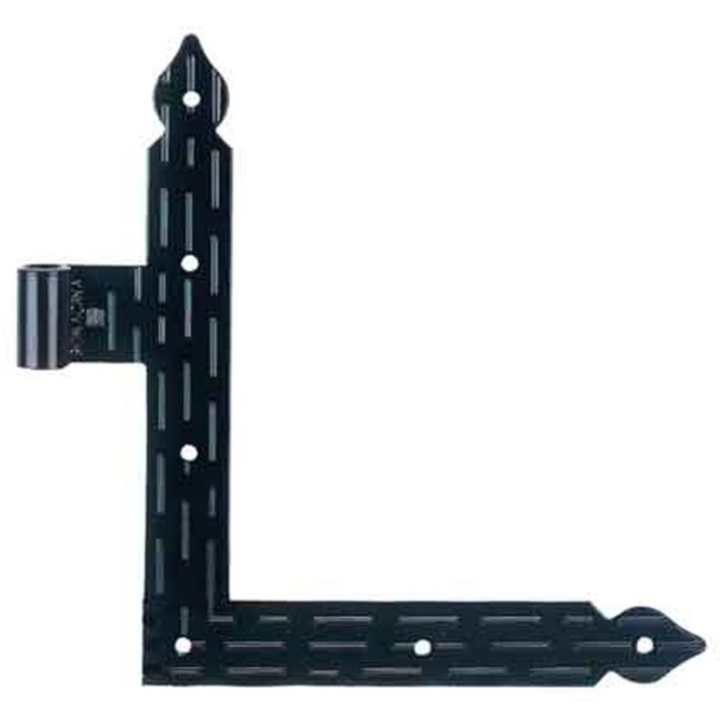 BANDELLA AD ANGOLO 30x25 cm - Dx - Mod. Rigata, finitura Nero Goffrato