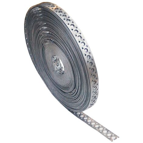 BANDELLA IN LAMIERA FORATA ZINCATA DA 17MM. - FORI DA 6,5MM ROTOLO DA 25 Mt.