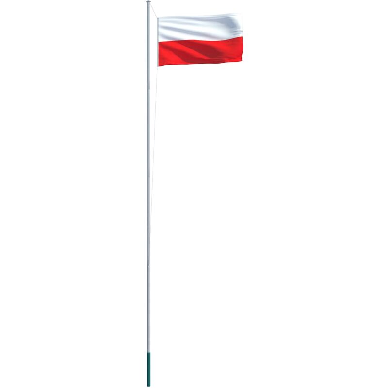 

vidaXL Bandera de Polonia y Mástil de Aluminio 6,2 m