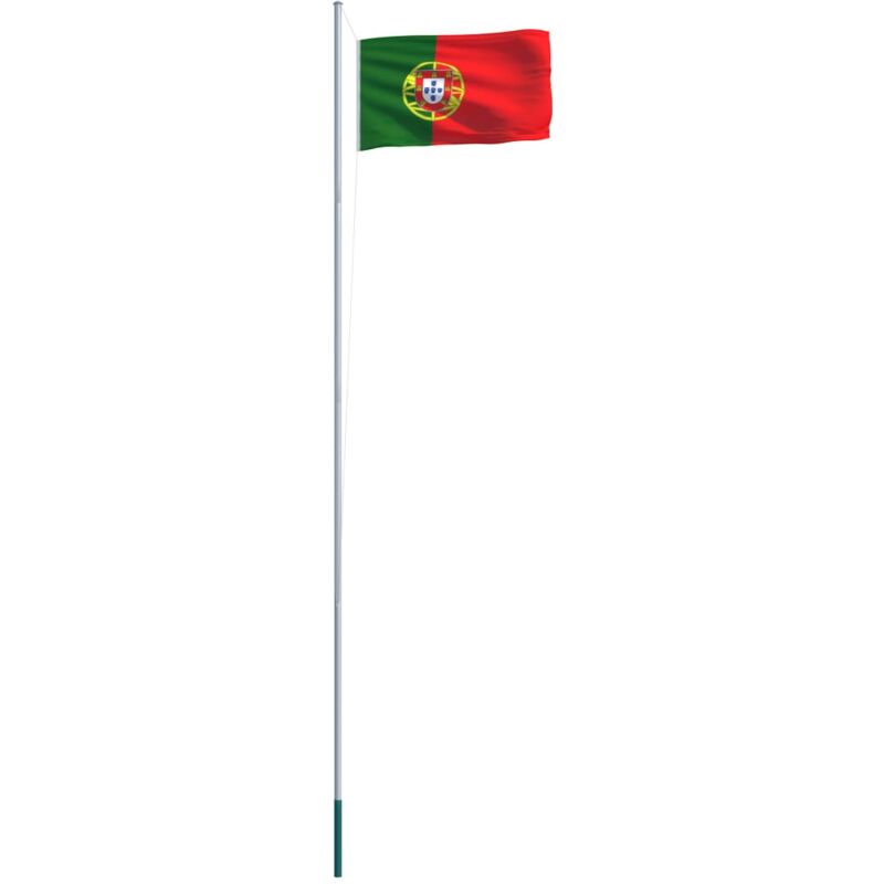 

vidaXL Bandera de Portugal y Mástil de Aluminio 6,2 m