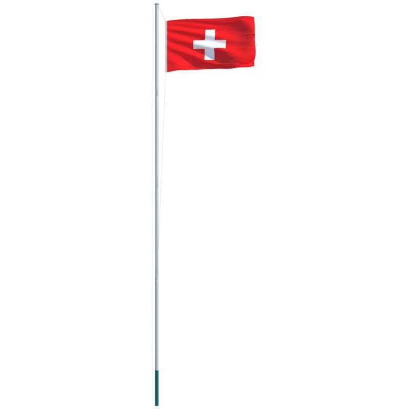 

vidaXL Bandera de Suiza y Mástil de Aluminio 6,2 m
