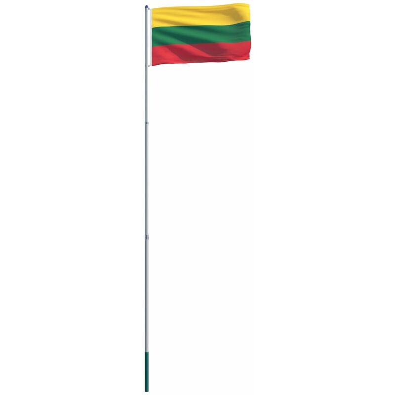 

vidaXL Bandera de Lituania y Mástil de Aluminio 6 m