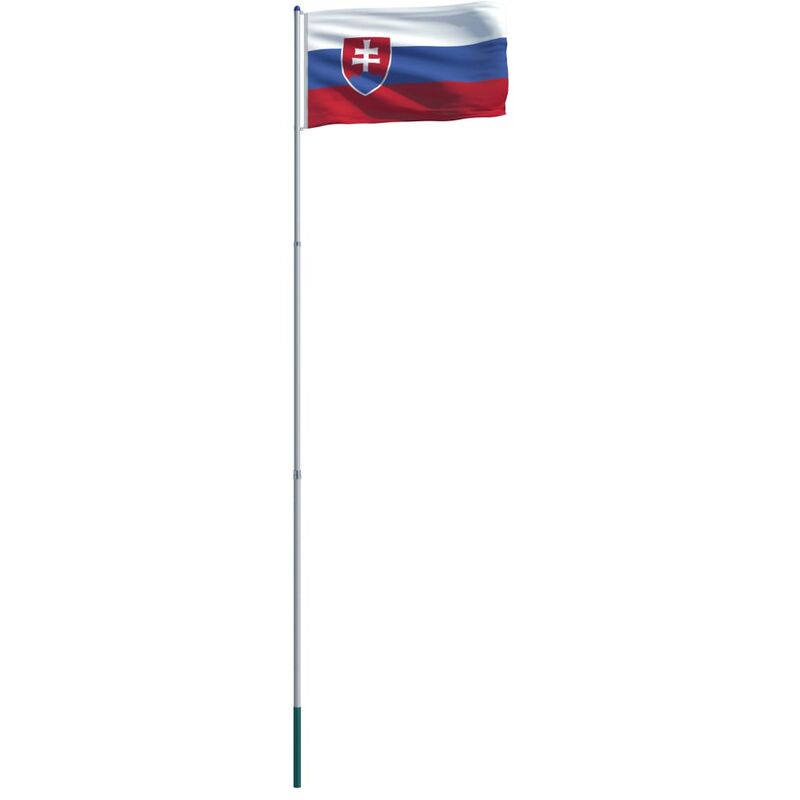 

Bandera de Eslovaquia y Mástil de Aluminio 6 m - Vidaxl