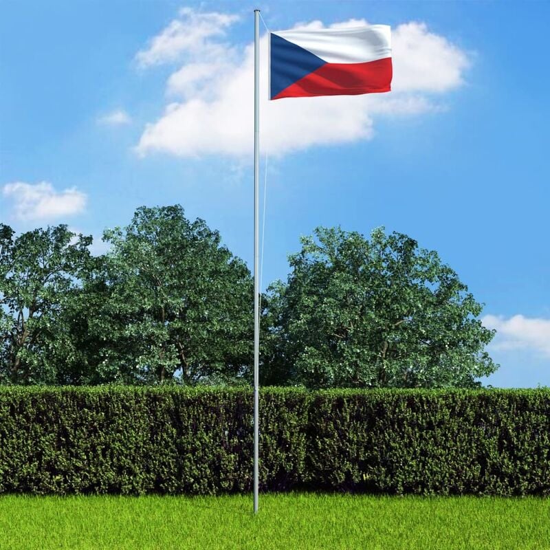 

Bandera de República Checa y mástil de aluminio 4 m