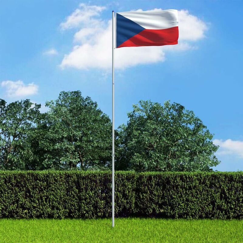 

Bandera de Republica Checa y mastil de aluminio 6 m