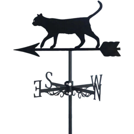 Segnavento da tetto a forma di gallo, gallina, con montaggio sul tetto, decorazione per fienile, cortile, gallo, in ferro battuto, colore: nero