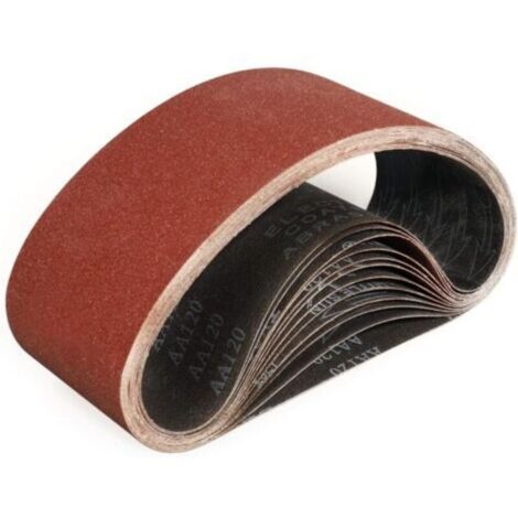 Bandes Abrasifs 100x610 mm-12 Pièces de 120 Grain Bande Ponceuse pour Ponçage et Polissage avec Ponceuse à Bande