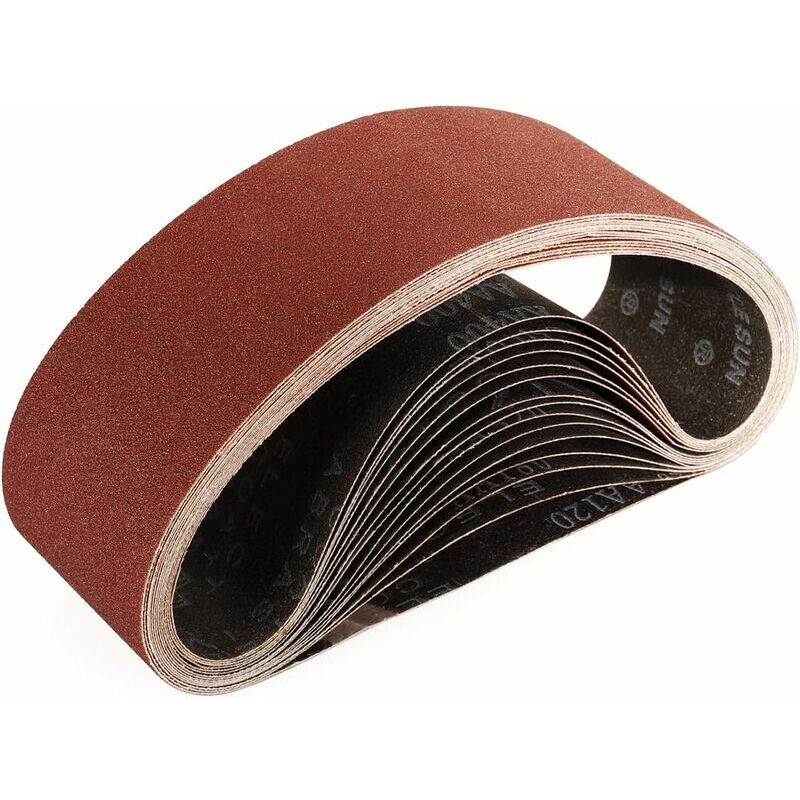 Start - Bandes Abrasifs 75x533 mm-15 Pièces de 120 Grain Bande Ponceuse pour Ponçage et Polissage avec Ponceuse à Bande,