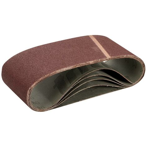Bandes abrasives, 100 x 610 mm, 5 pcs Grain 80