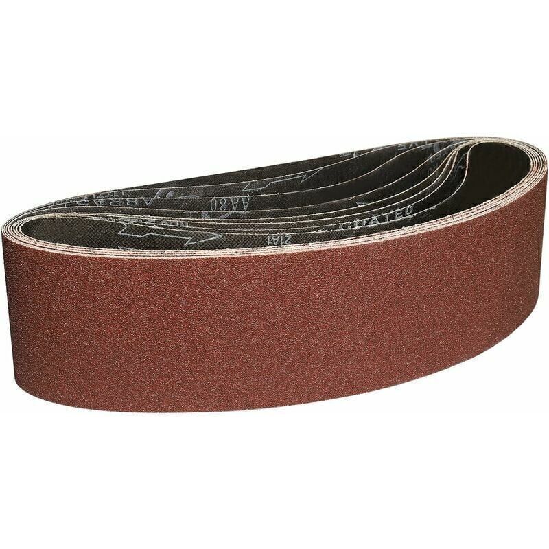 Serbia - Bandes Abrasives 100x915 mm-8 Pièces de 80 Grain Bande Ponceuse pour Ponçage et Polissage avec Ponceuse à Bande Portable