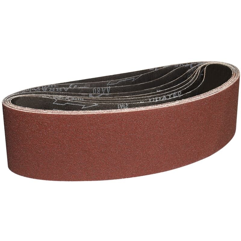 Bandes Abrasives 100x915 mm-8 Pièces de 80 Grain Bande Ponceuse pour Ponçage et Polissage avec Ponceuse à Bande Portable