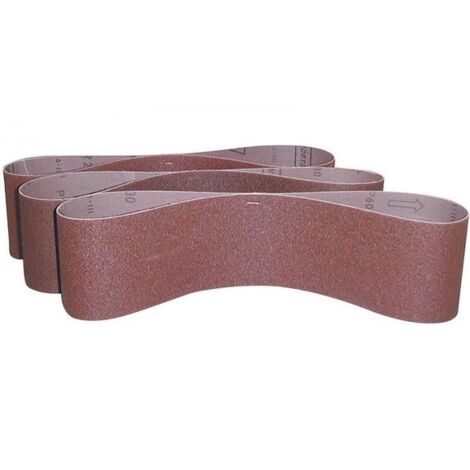 Bandes abrasives 120 pour ponceuse à bande lot de 3 - pour G55135