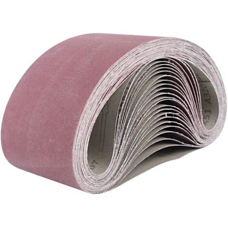 Bandes abrasives 30380mm (1.18x14.96 pouces) 10 pièces (grains 60/60/80/120/240/320/400/600/800/1000, une pour chaque type) Mini ponceuse à bande à usage domestique