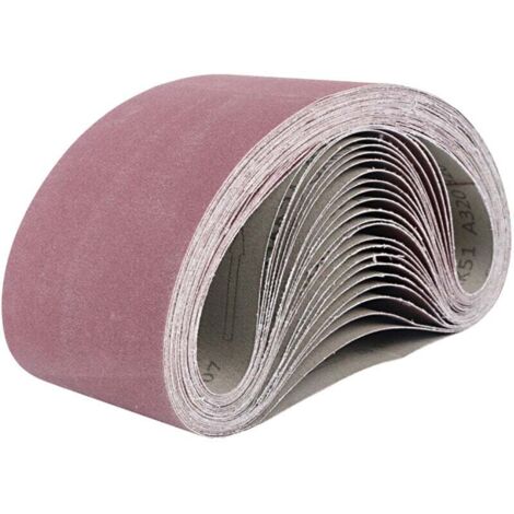 Bandes abrasives 30380mm (1.18x14.96 pouces) 10 pièces (grains 60/60/80/120/240/320/400/600/800/1000, une pour chaque type) Mini ponceuse à bande à usage domestique