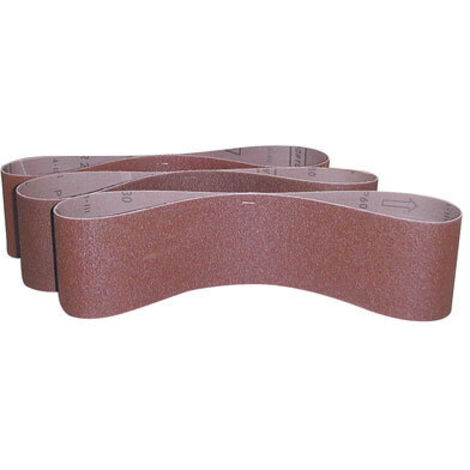 Bandes abrasives 50 X 686 grain 80 pour ponceuse G55108 - lot de 3