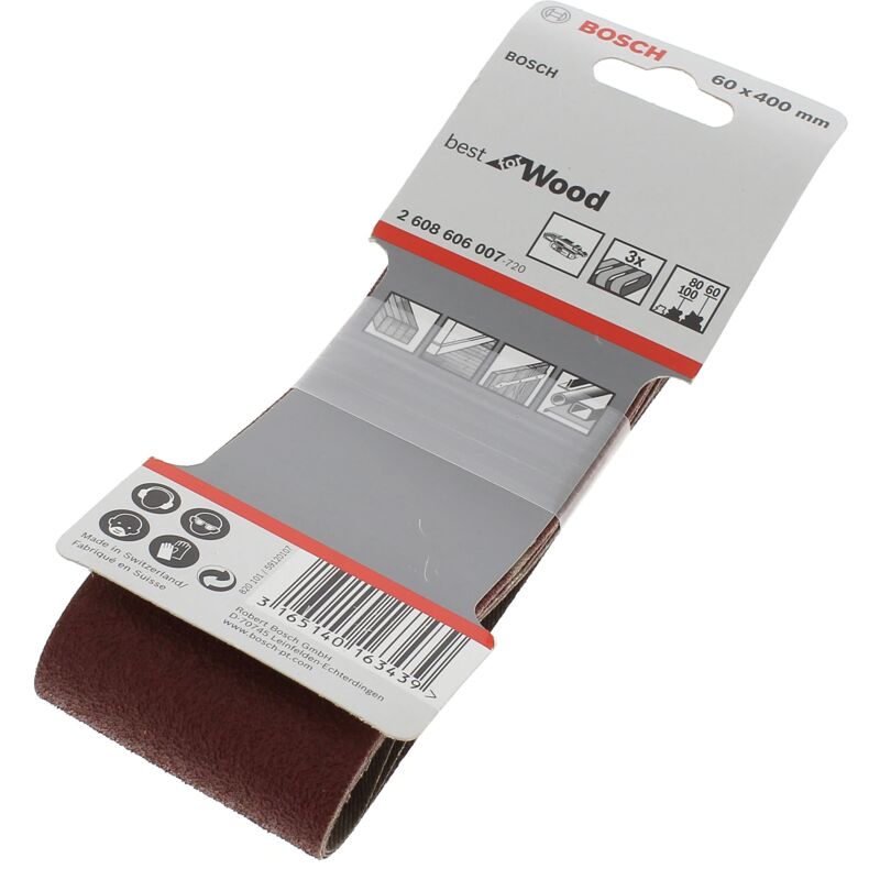 Bandes abrasives 60x400 assorties par 3 ponceuse bosch - vue 2