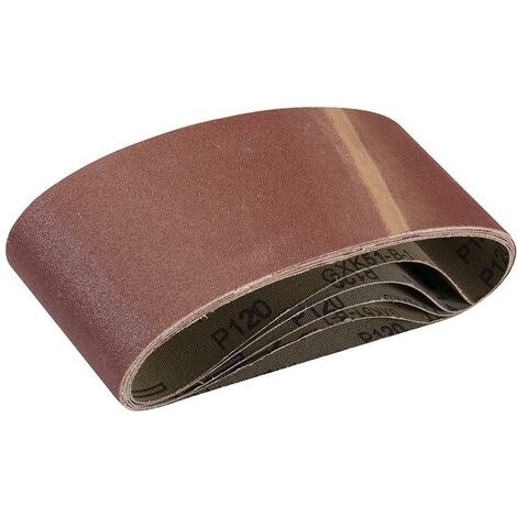 Bandes abrasives, 75 x 457 mm, 5 pcs Grain 120