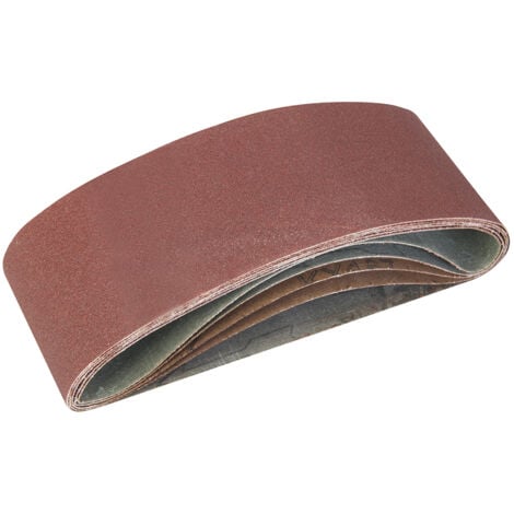 LOT DE 5 BANDES ABRASIVES 75 X 457 MM GRAINS ASSORTIS SILVERLINE 760354