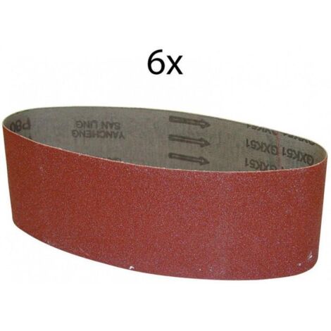 Bandes abrasives 76 x 533 mm G60 - lot de 6 pour ponceuse G58146