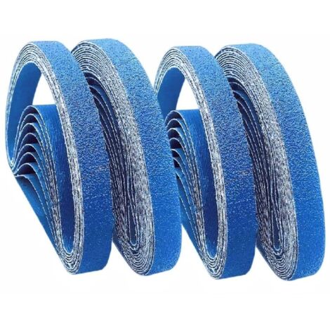 Bandes abrasives corindon de zirconium,13 x 457 mm, chaque grain 60 pour Black & Decker, poncer le métal, le bois, l'élimination de la rouille 、Peintures - Lot de 20 bandes abrasives-