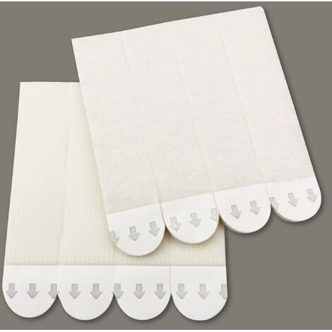 Bandes adhésives pour cadres et tableaux Basics, 12 grandes paires - Blanches-AquaForge