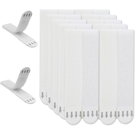 Bandes adhésives robustes pour accrocher des tableaux, 12 paires (24 bandes), auto-adhésives, sans clous. Recharges incluses.-AquaForge