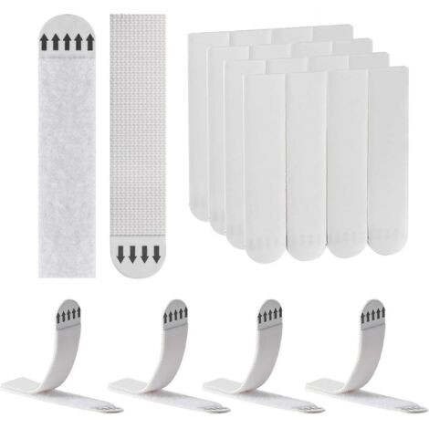 Bandes adhésives ultra-résistantes pour accrocher des tableaux, kit de 20 pièces, fixation murale sans clous, velcro amovible, bandes auto-adhésives pour suspendre vos tableaux.-AquaForge