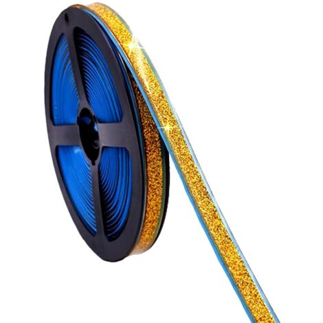 Bandes de calfeutrage autocollantes, ruban de calfeutrage, convient pour salle de bain, cuisine (largeur : 7,5 mm, doré)