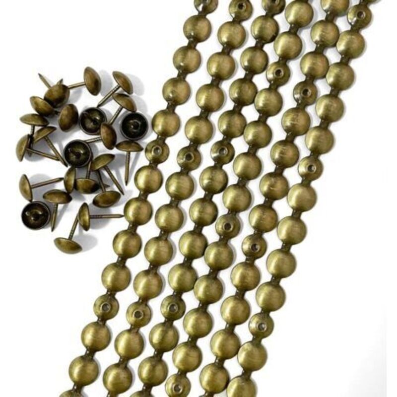 Bandes de clous décoratives plaquées bronze de 10 m pour canapés,Accessoires de meubles à faire soi-même (11 mm)