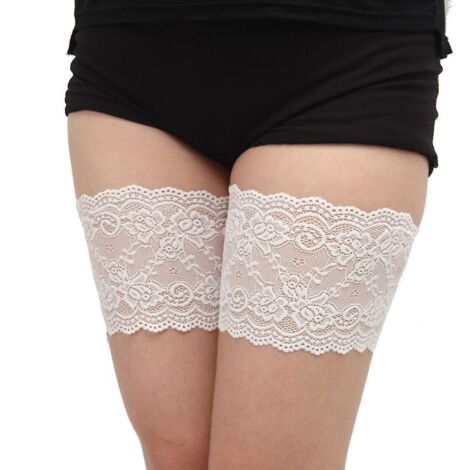 bandes De Cuisses En Dentelle Protge-cuisse Elastiques Antidrapant Silicone Bande Dentelle 58-65cm