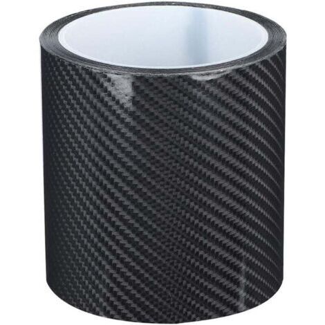 Bandes de Fibre de Carbone Anti-Rayures 10cm x 3m, Film Protecteur Autocollant pour Bord de Porte de Voiture, Vinyl