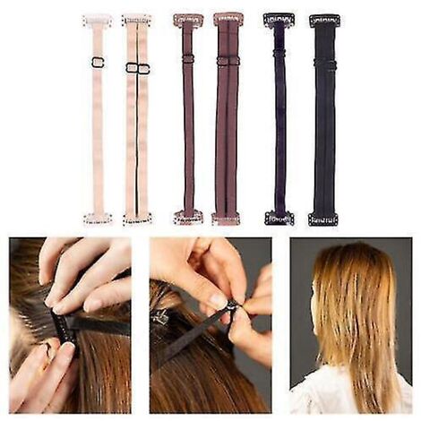 Bandes de lifting invisibles en nylon élastique pour lifting du visage, pour femmes aux cheveux longs, couleur abricot, ceinture simple