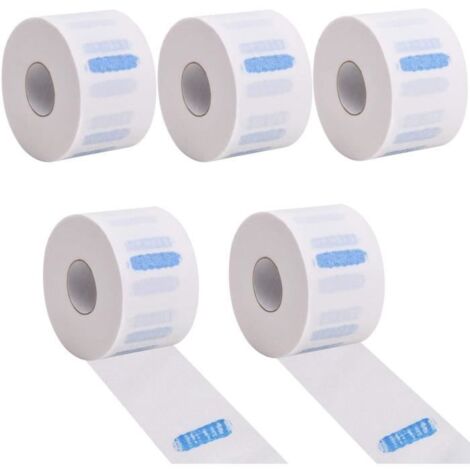Bandes de Protection pour Le Cou - Coiffure - 5pcs - Blanc - Papier Bois - Jetables